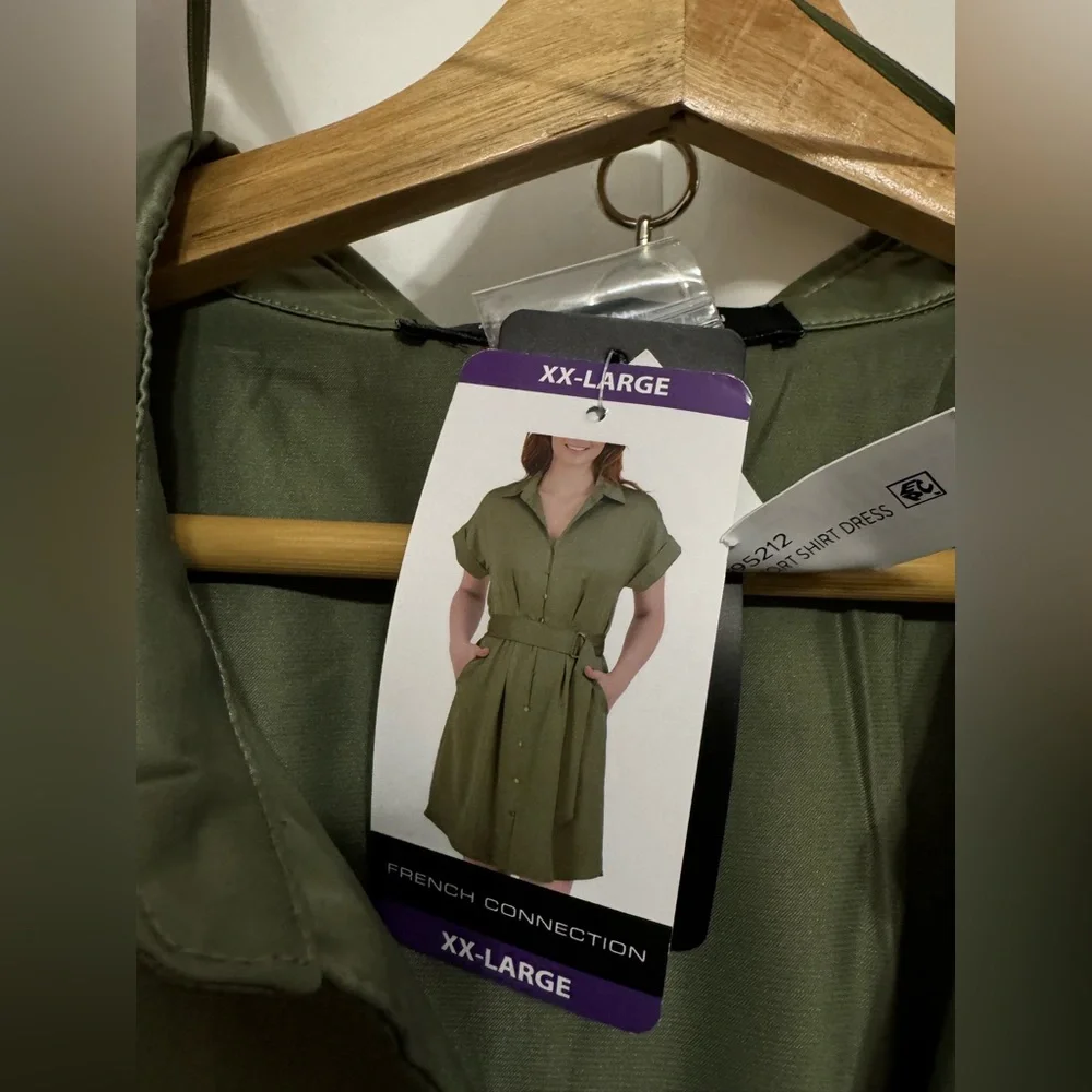 French Connection Sage Green Midi Dress - Picture 5 of 8